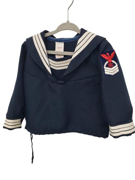 Vintage Other - Vintage R Gee Navy Blue Sailor Shirt Top Embroidered Patch Boys Kids 4T Costume